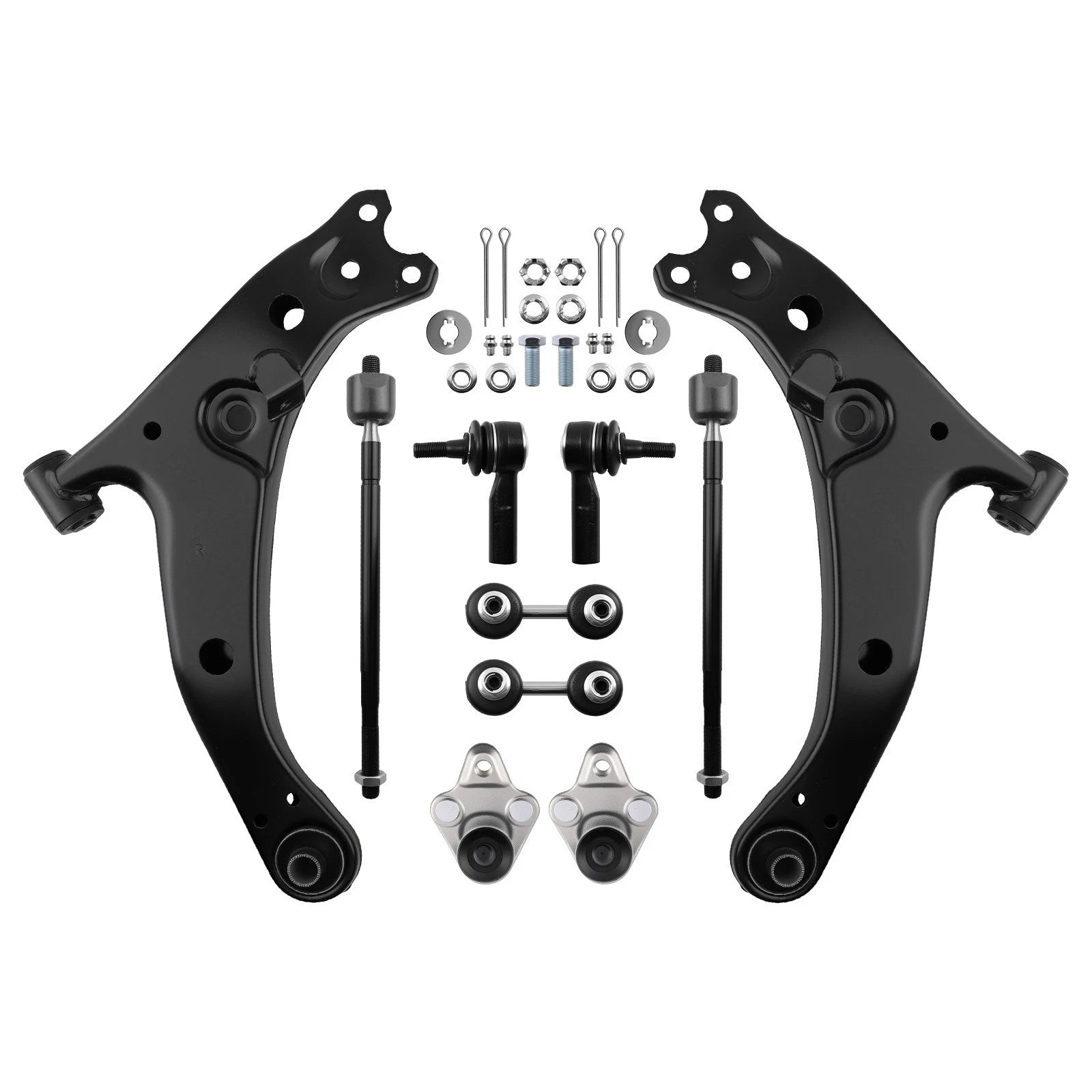 10x Front Lower Control Arms Ball Joints Tie Rods for Toyota Corolla (1996–2002)