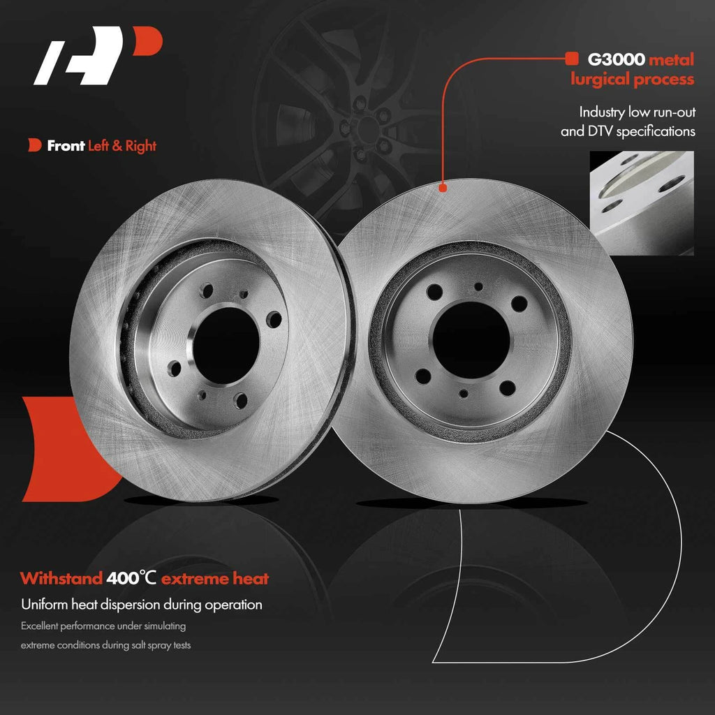 Front Disc Brake Rotors & Ceramic Pads for Mitsubishi Lancer (2002-2007)