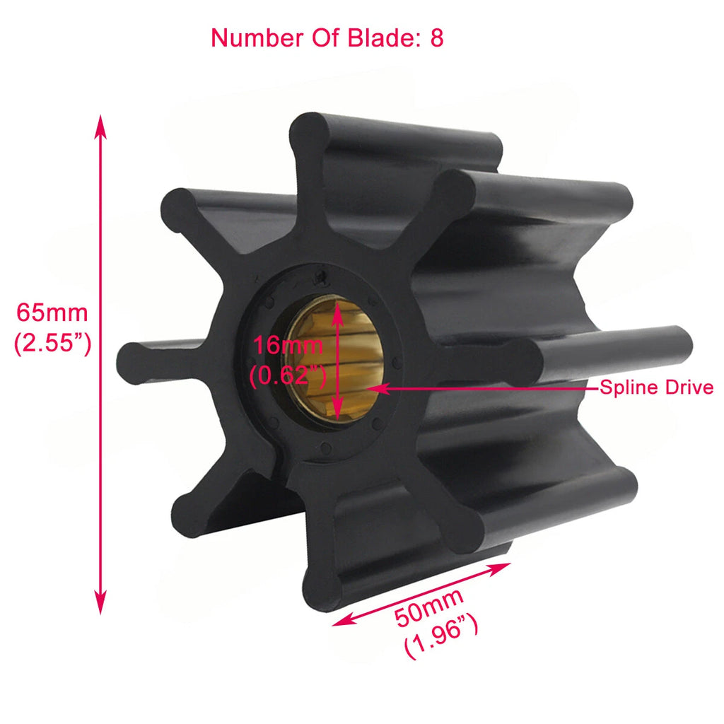 Impeller Kit for Jabsco 920-0001, Ancor 50009, Iveco 8108228, Aifo 8108228 (18-3077)