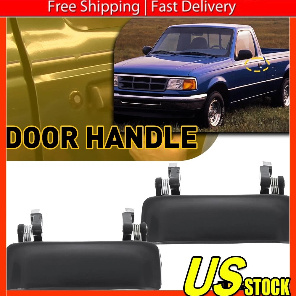 2X Front Door Handles for Ford Ranger  Black RH & LH
