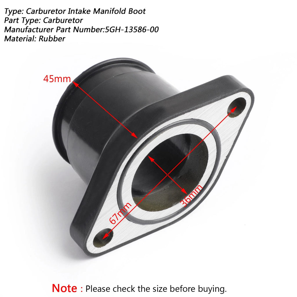 Carburetor Intake Boot for Yamaha Wolverine Grizzly Kodiak (400 450) 5GH-13586-00