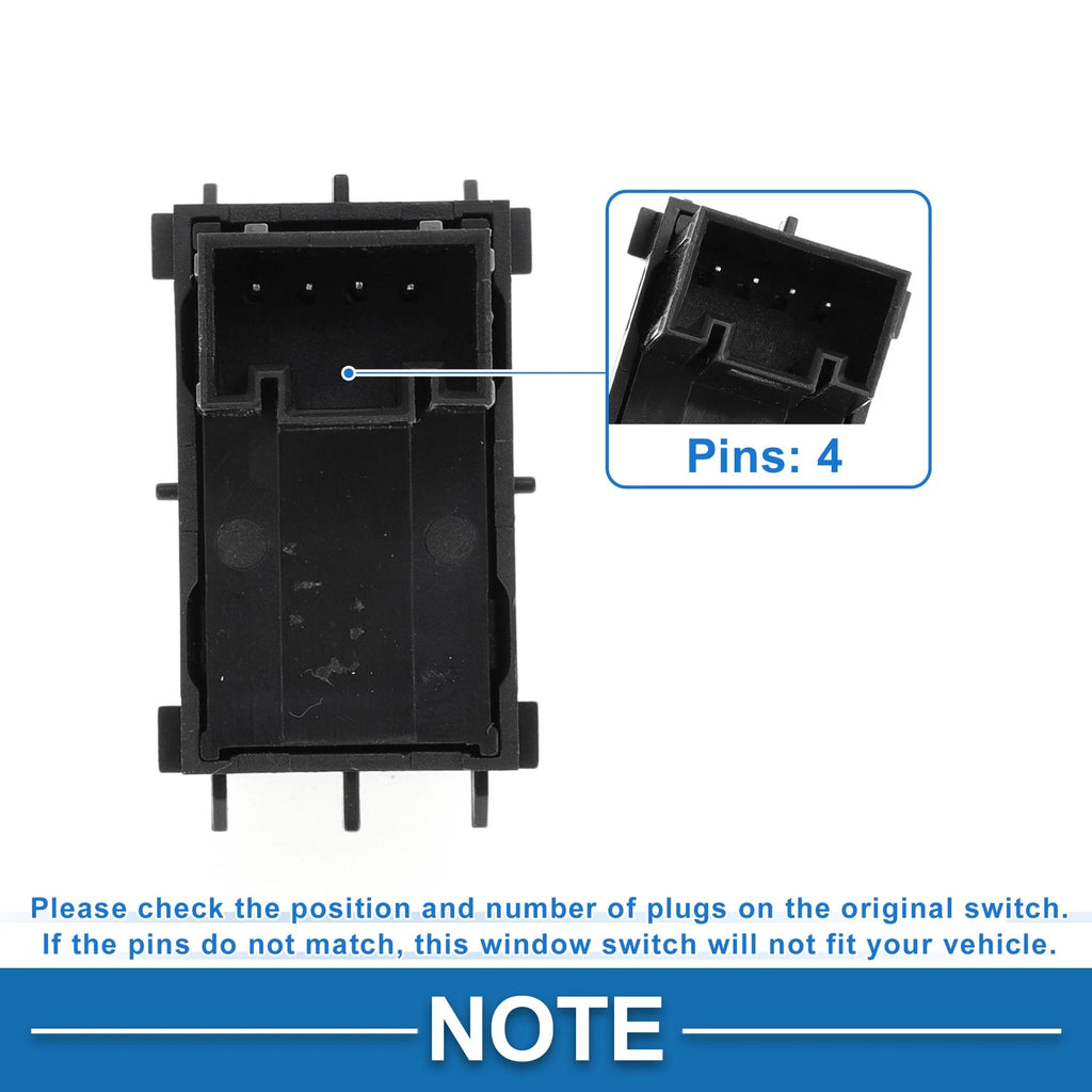 Passenger Side Power Window Switch for Volkswagen Passat, Tiguan (No. 5GG959855A)