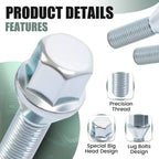 20X Wheel Lug Bolts for Jeep Cherokee, Compass, Chrysler 200, Dodge Dart (2012–2025)