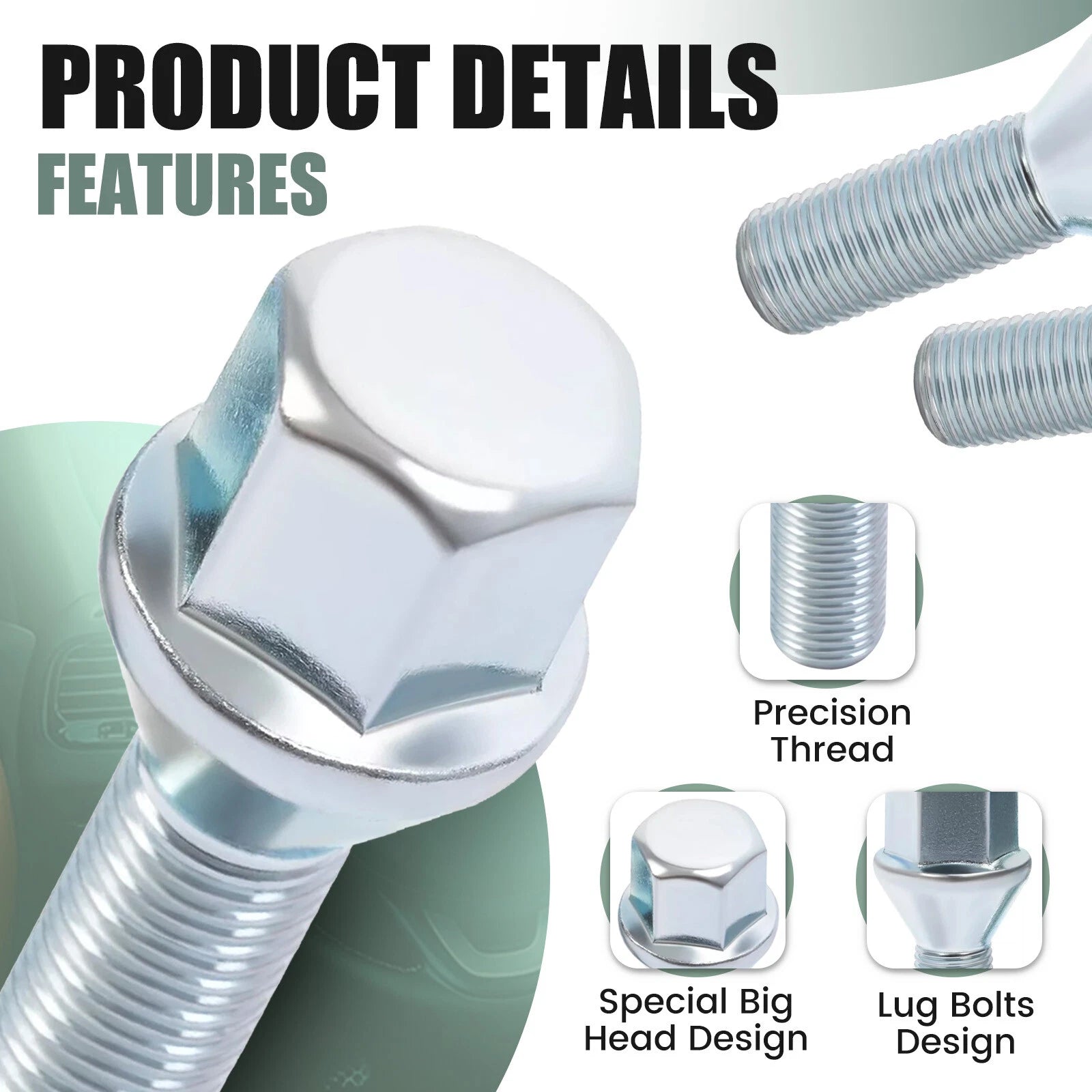 20X Wheel Lug Bolts for Jeep Cherokee, Compass, Chrysler 200, Dodge Dart (2012–2025)