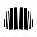 Gloss Black Pillar Posts Door Trim Cover for Toyota RAV4 (2019–2024)