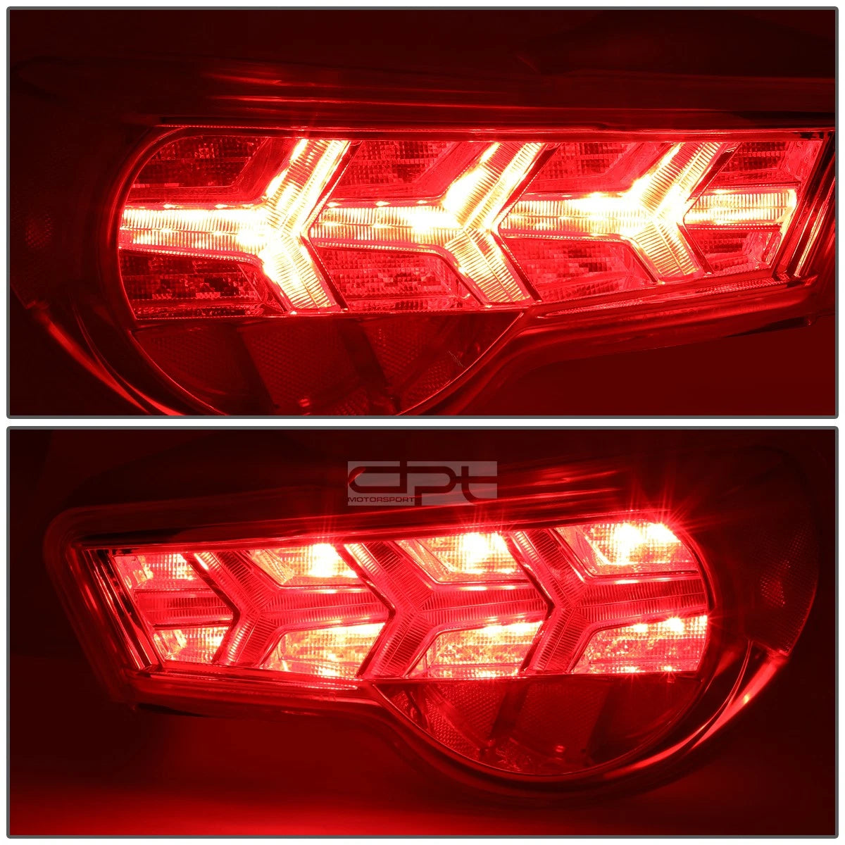 LED Sequential Arrow Tail Lights for Scion FRS (2013–2017) Smoked Chrome