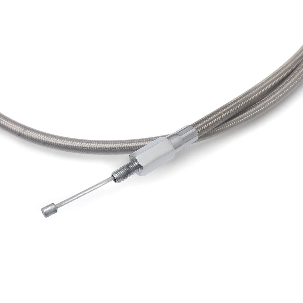 Chrome 16" Extended Brake Line Cable Kit for Harley Dyna FXD (2007–2011)