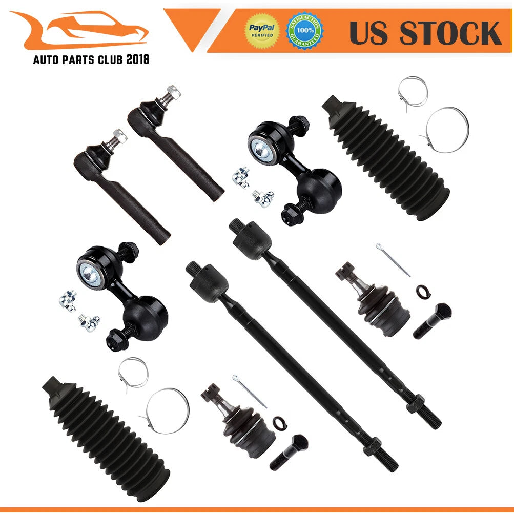 Set of 10 Front Lower Ball Joints & Tie Rod Ends for Subaru Impreza (2002–2015)