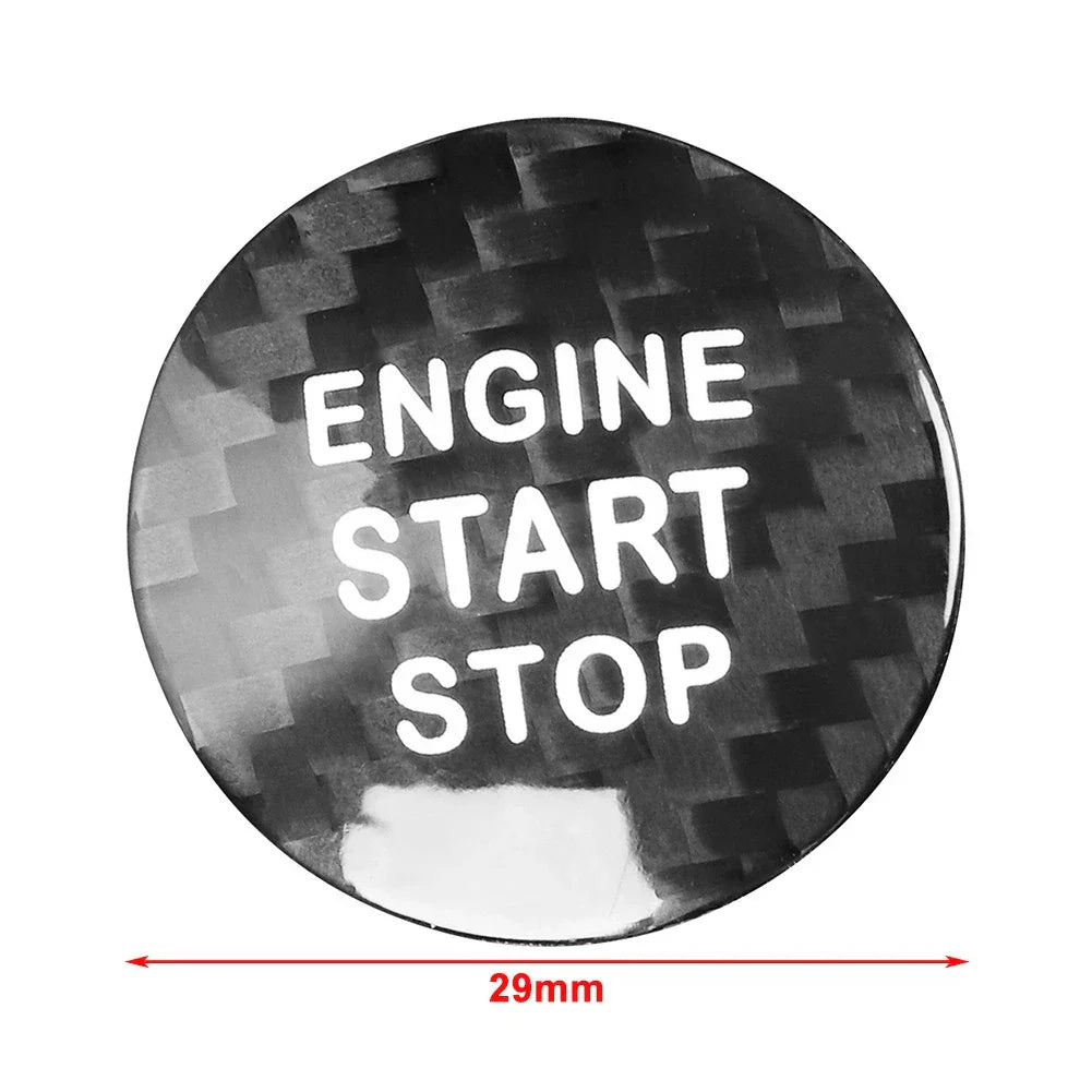 Red Carbon Fiber Engine Start Stop Button Cover for LEXUS IS ES GS NX RX LX (2016)