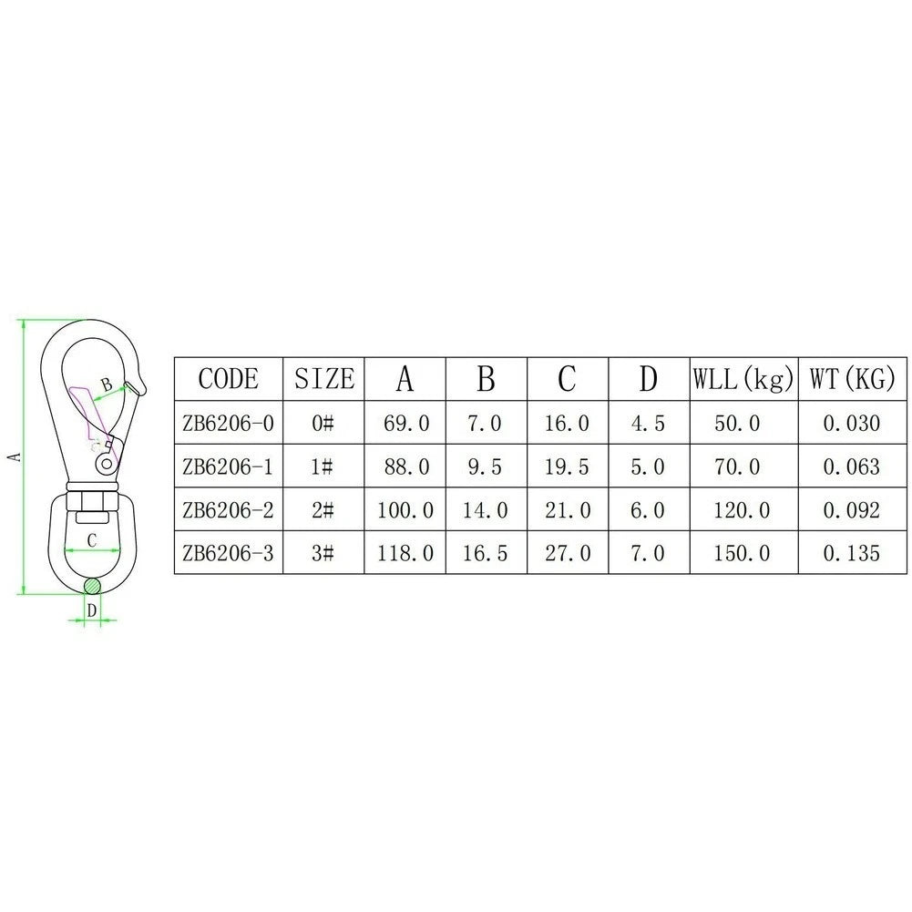 Swivel Snap Hook Keychain in 304 Stainless Steel for Dog Leash (2010–2023)