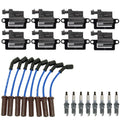 NGK Wire Set & 8 Ignition Coils & Laser Iridium Spark Plugs for Chevrolet V8