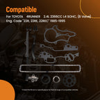 Engine Timing Chain Kit Sprocket Gaskets for Toyota 22R 22RE 22REC (1985–1995)