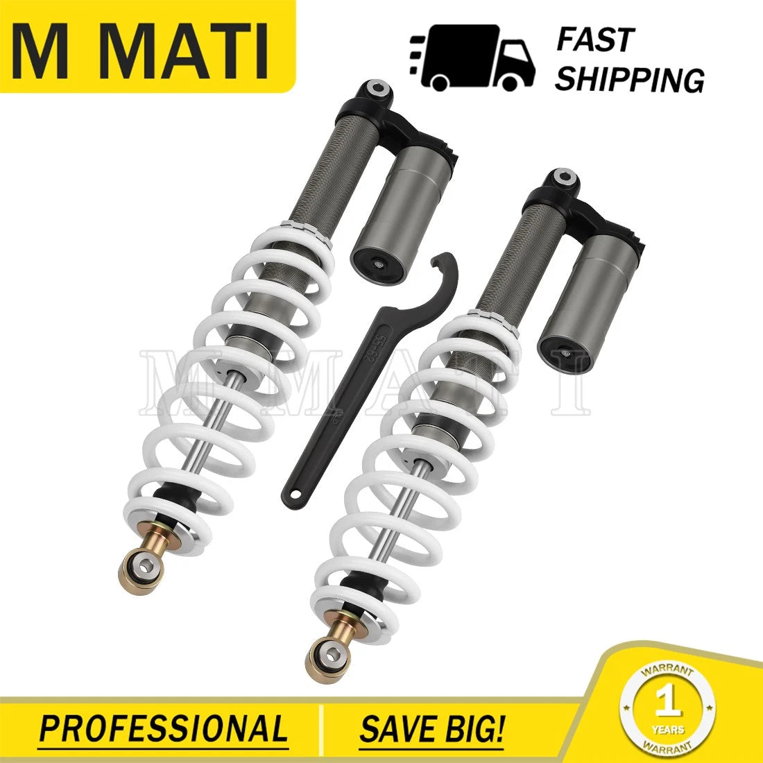 Set of 2 Rear Shock Absorbers for Polaris RZR S 800 EFI (2009–2012) 7043419
