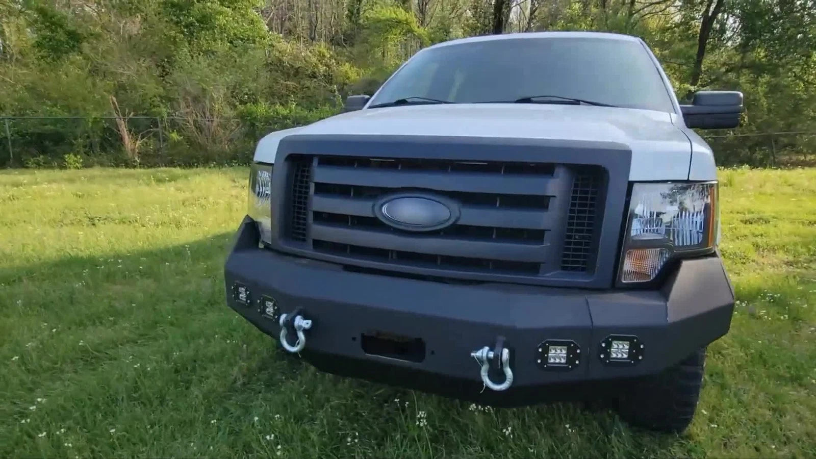 Front Bumper w/ LED Lights & D-Rings for Ford F150 (2009–2014)
