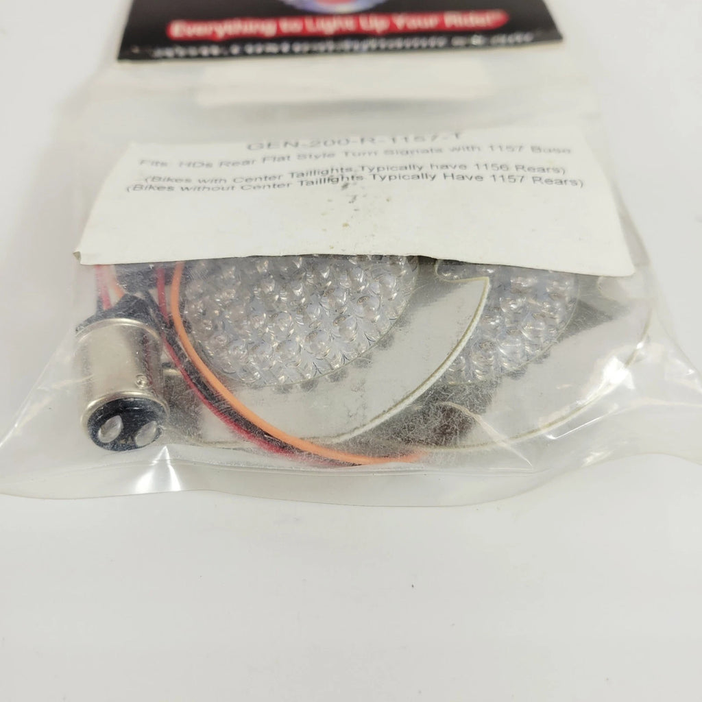 LED Flat Rear Turn Signal Inserts Red Bulb for Harley Street Road Glide (2010–2013)