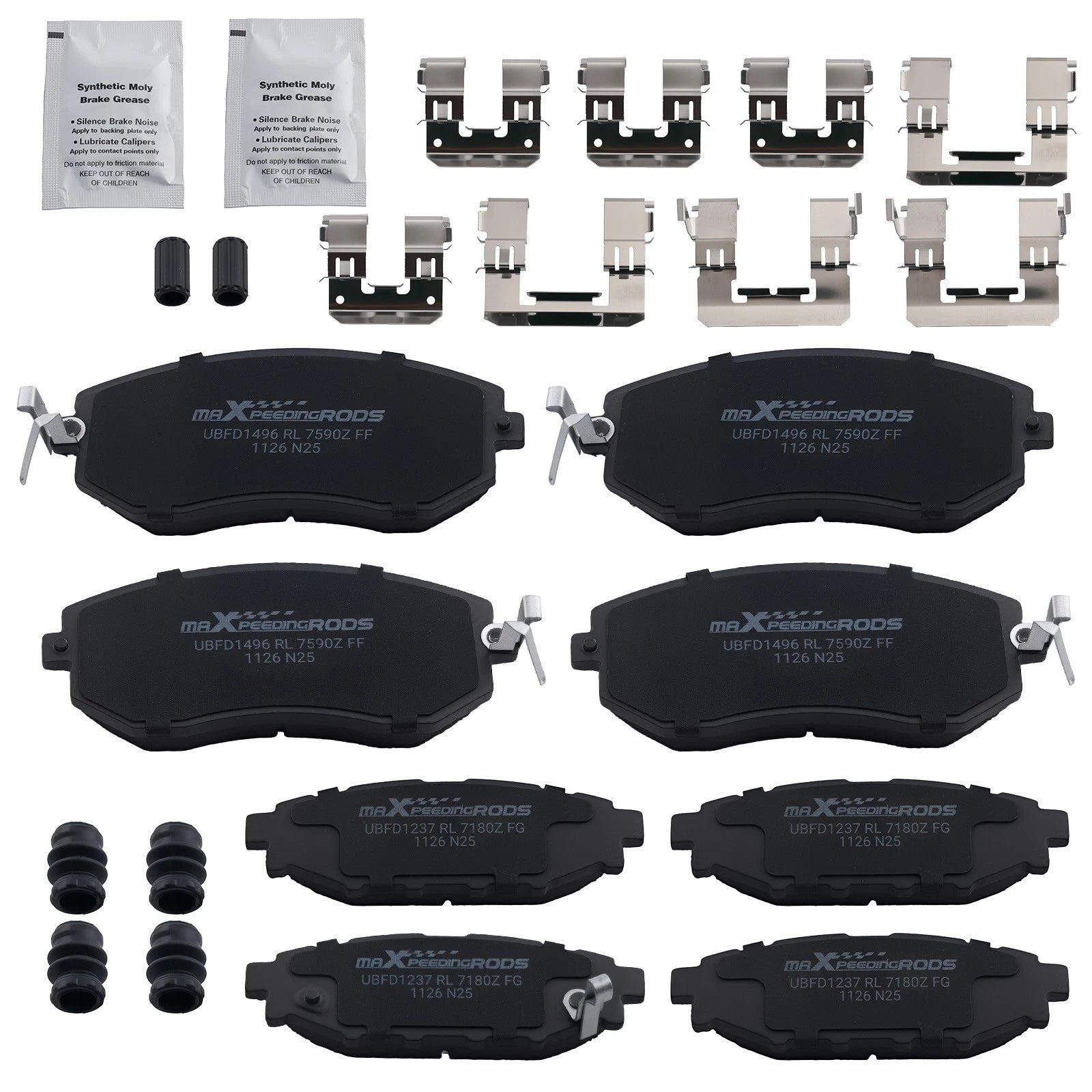 Set of 4 Ceramic Brake Pads for Subaru Crosstrek (2016–2017)/Forester (2011–2018)