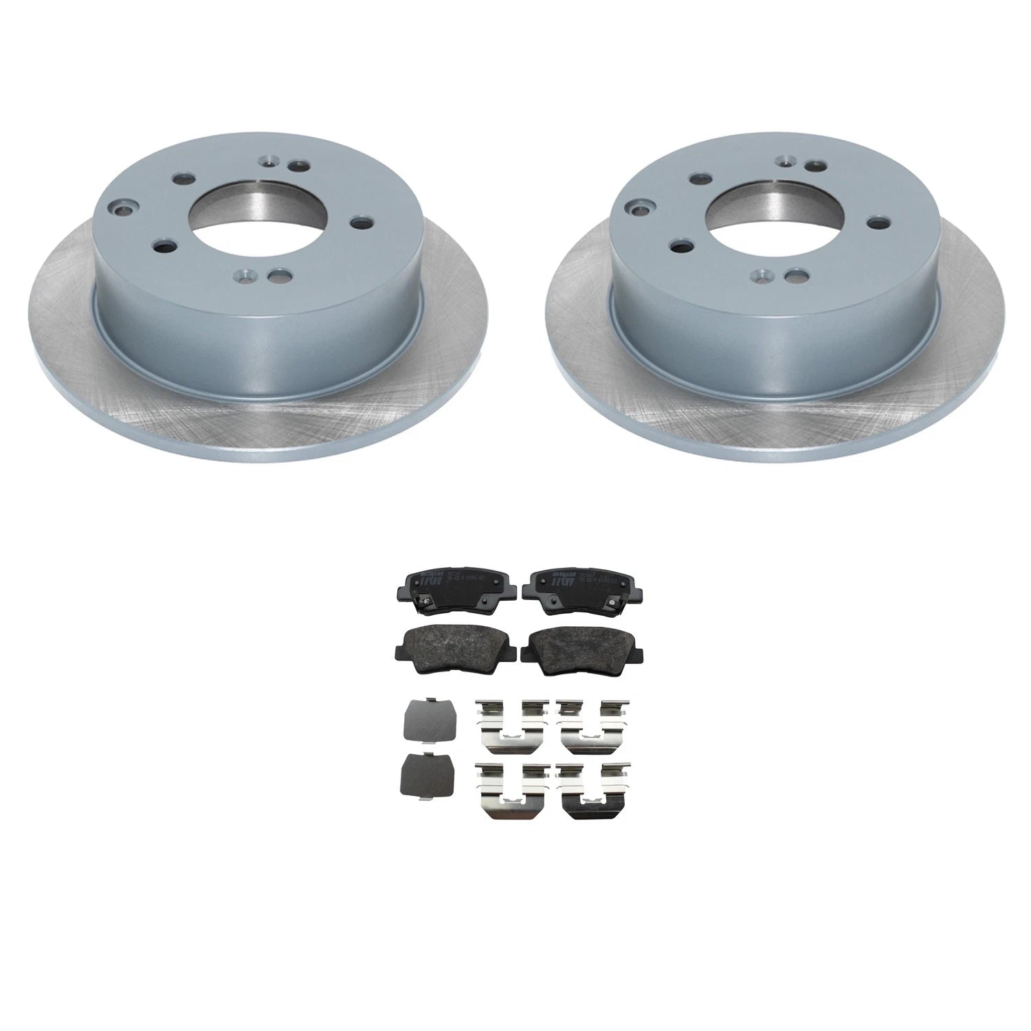 DuraGo Rear Rotors & TRW Pro Ceramic Disc Brake Pads Kit for Kia Soul (2010–2013)