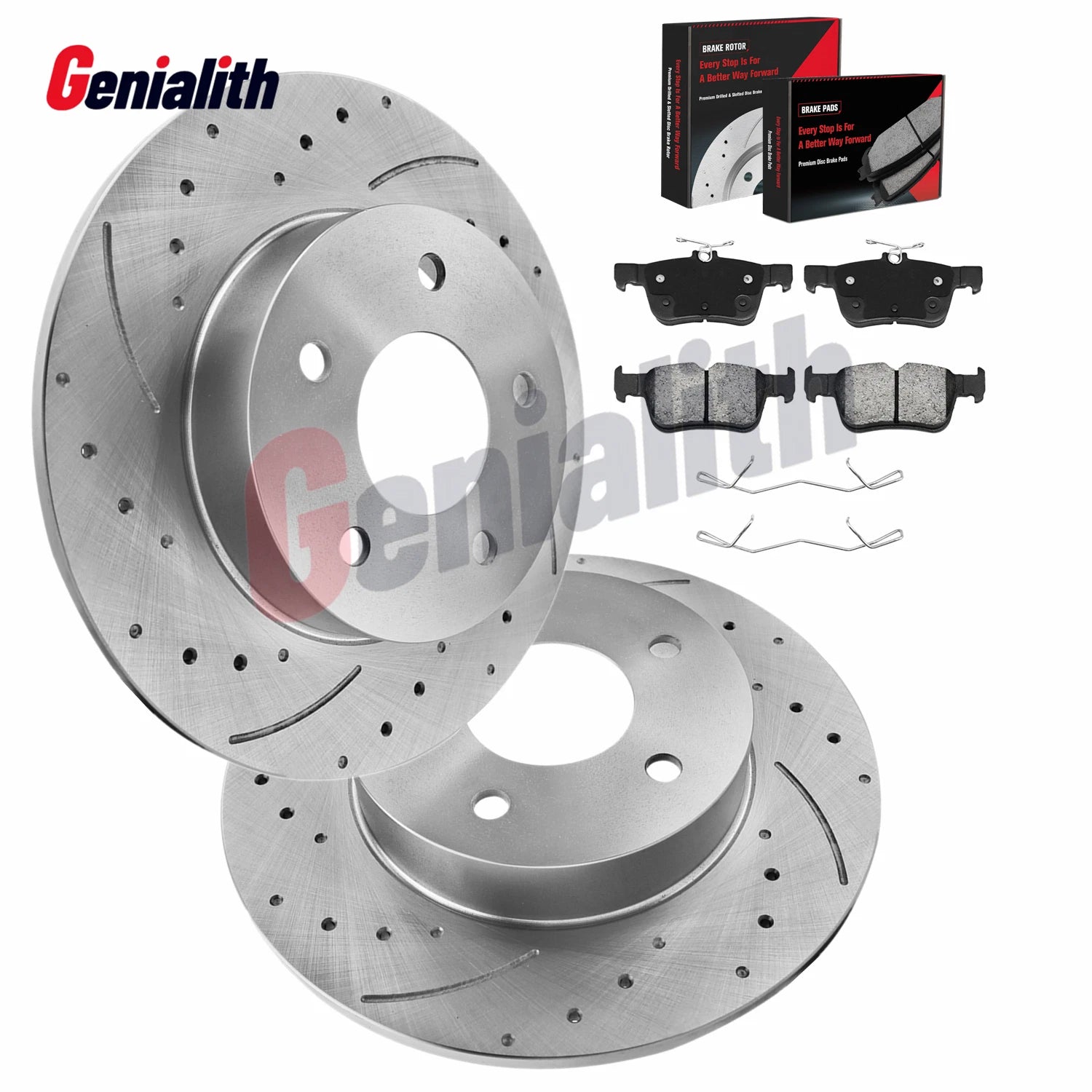 Rear Disc Rotors Brake Pads Kit for Ford Fusion Lincoln MKZ (2013–2016)