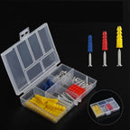 60 Pack Plastic Self Drilling Wall Anchors with Screws M5 M6 M8