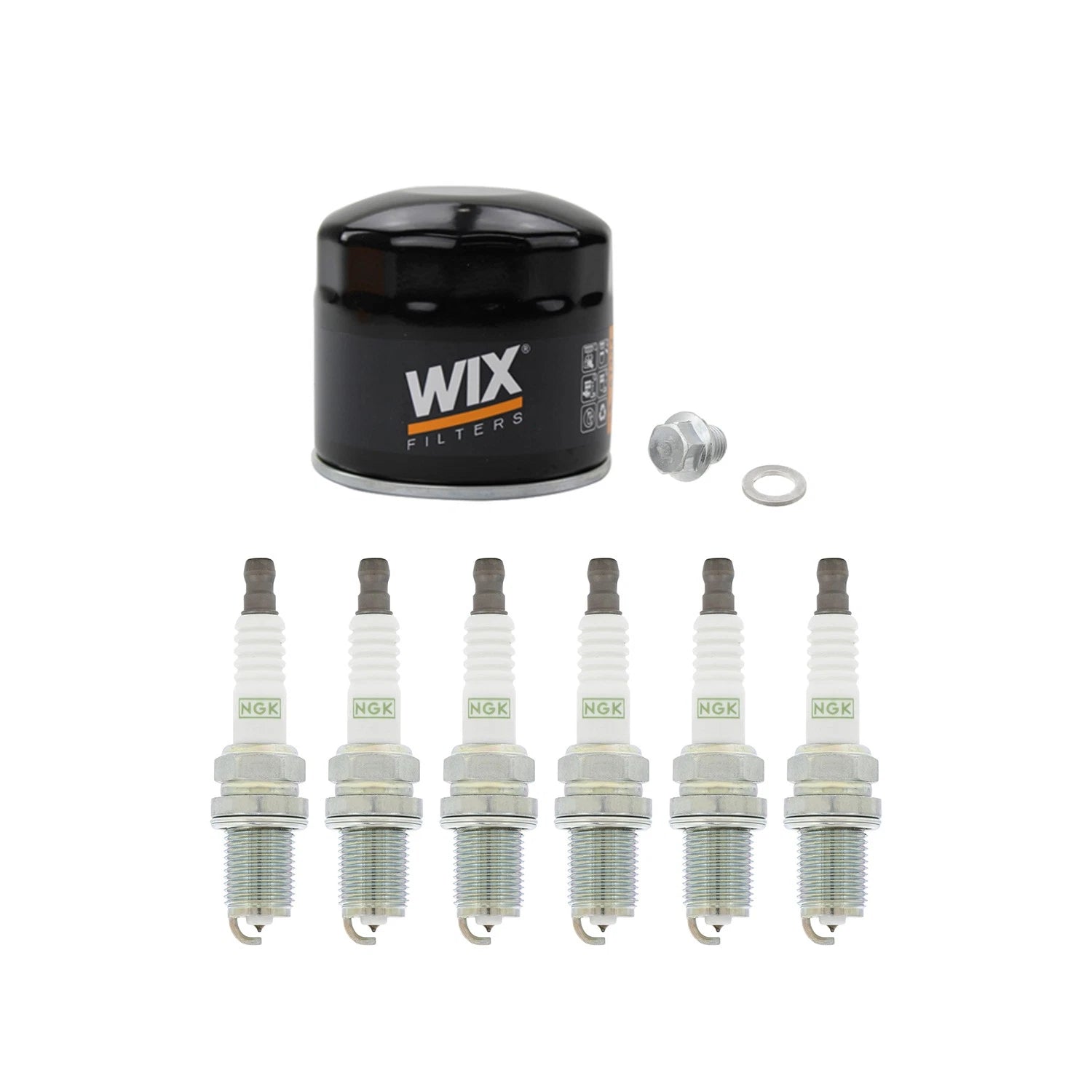 Wix Engine Oil Filter & NGK 6 Platinum Spark Plugs for Santa Fe Sonata XG350 (2001–2006)