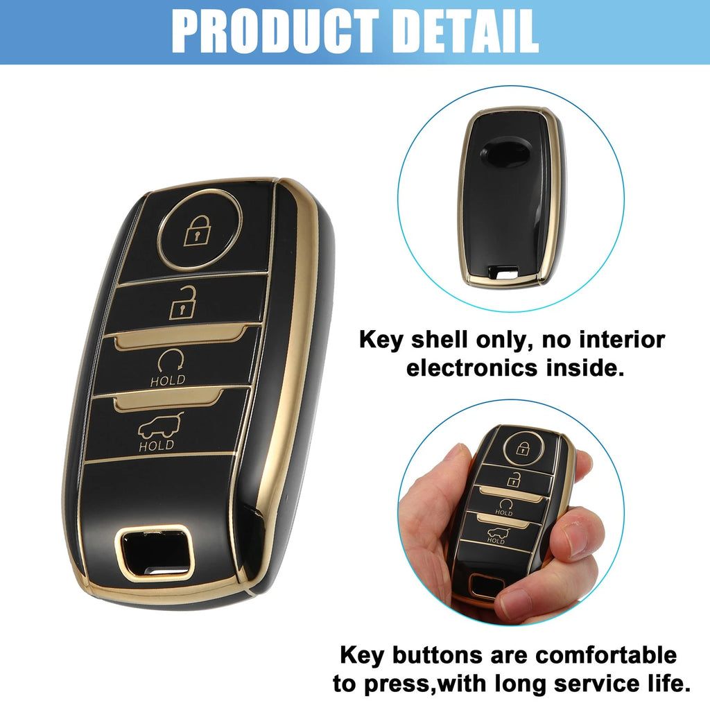 TPU Smart Key Fob Case Cover for Kia Forte Koup, Niro (2014–2020) 726215307122