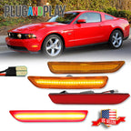 Set of 4 LED Front & Rear Side Marker Lights for Ford Mustang (2010–2014)