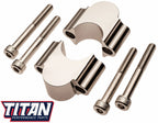 Titan Handle Bar Riser Kit for ATV Dirt Bike (1 1/8", 30mm Rise)
