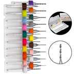 Set of 20 PCB Drill Bits 3.175mm for Engraving (Colorful)