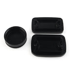 Black Front Brake Clutch Fluid Reservoir Cap & Rear Brake Cover for Scrambler 1100
