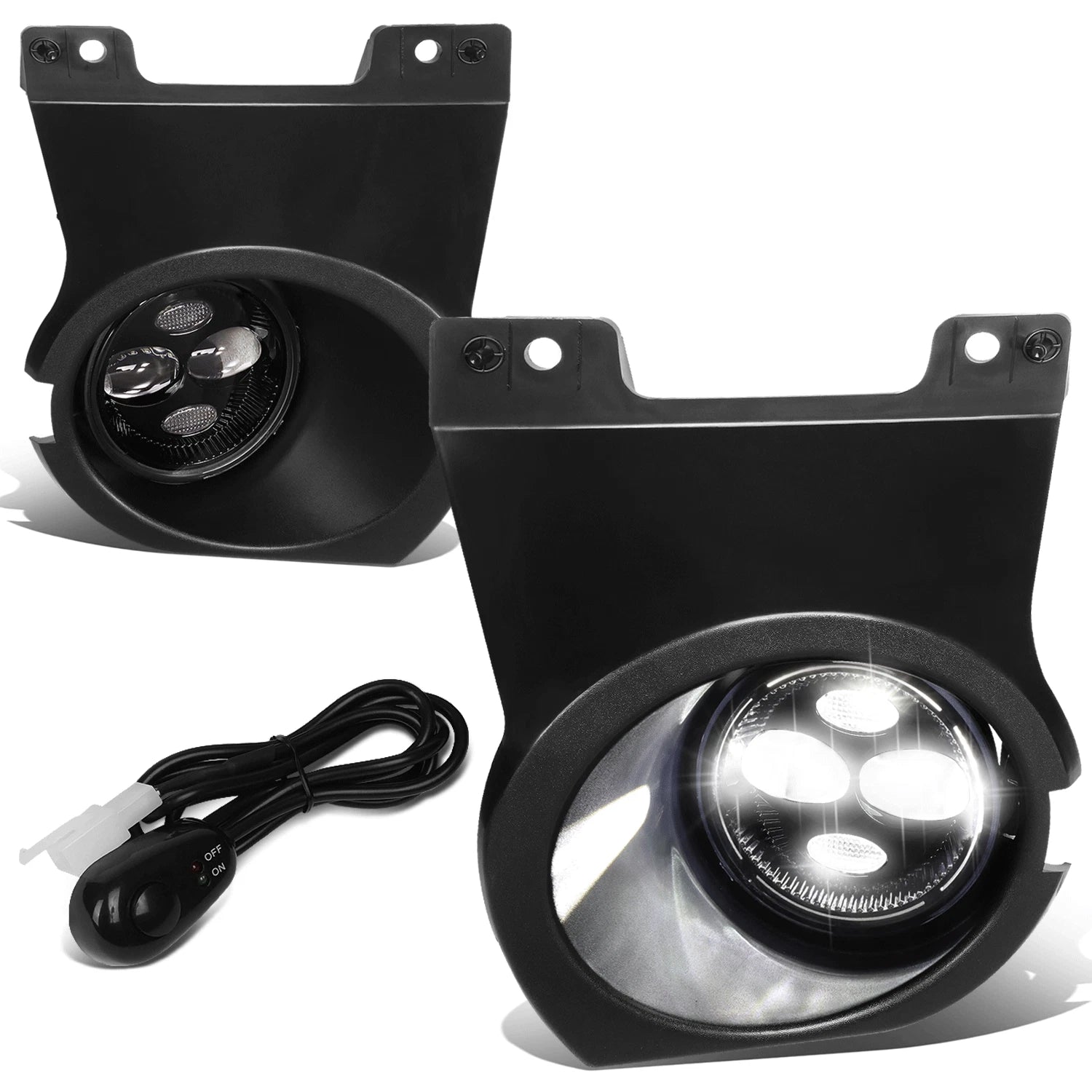 LED Projector Fog Light Lamp for Ford F150 (2009–2014) - Clear Lens, Bezel, Switch
