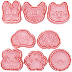 8pc Dog Themed Biscuit Cutters Set for Baking Tool Kit