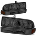 Smoked Housing Headlight, Bumper, Corner & LED Fog Light Kit for Chevy S10/Blazer (1998–2004)