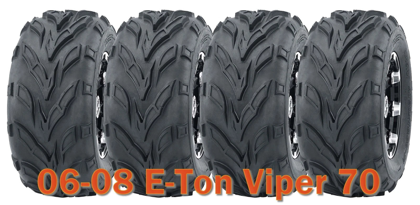 Set of 4 16x8-7 WANDA ATV Tires for E-Ton Viper 70 (2006–2008)