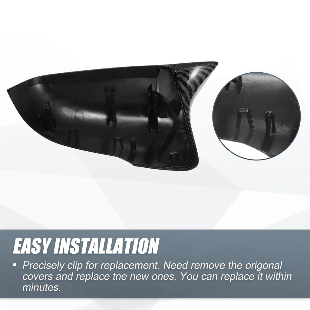 Pair Rearview Mirror Cover Cap Carbon Fiber for BMW X1 F48 F49 X2 F39