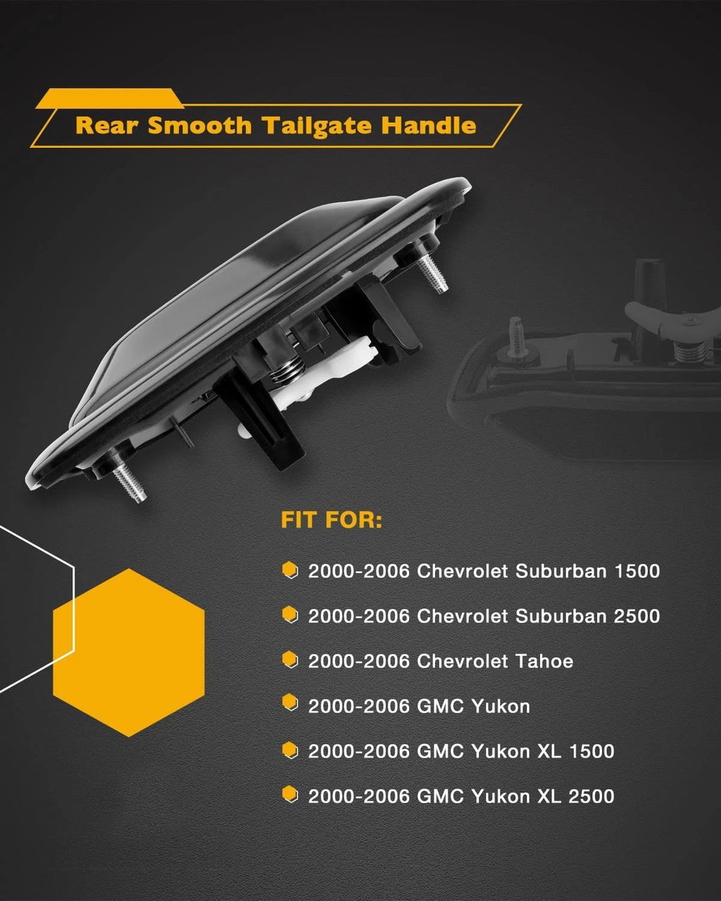 Tailgate Liftgate Handle for GMC Yukon XL, Chevy Suburban 1500/2500 (2000–2006)