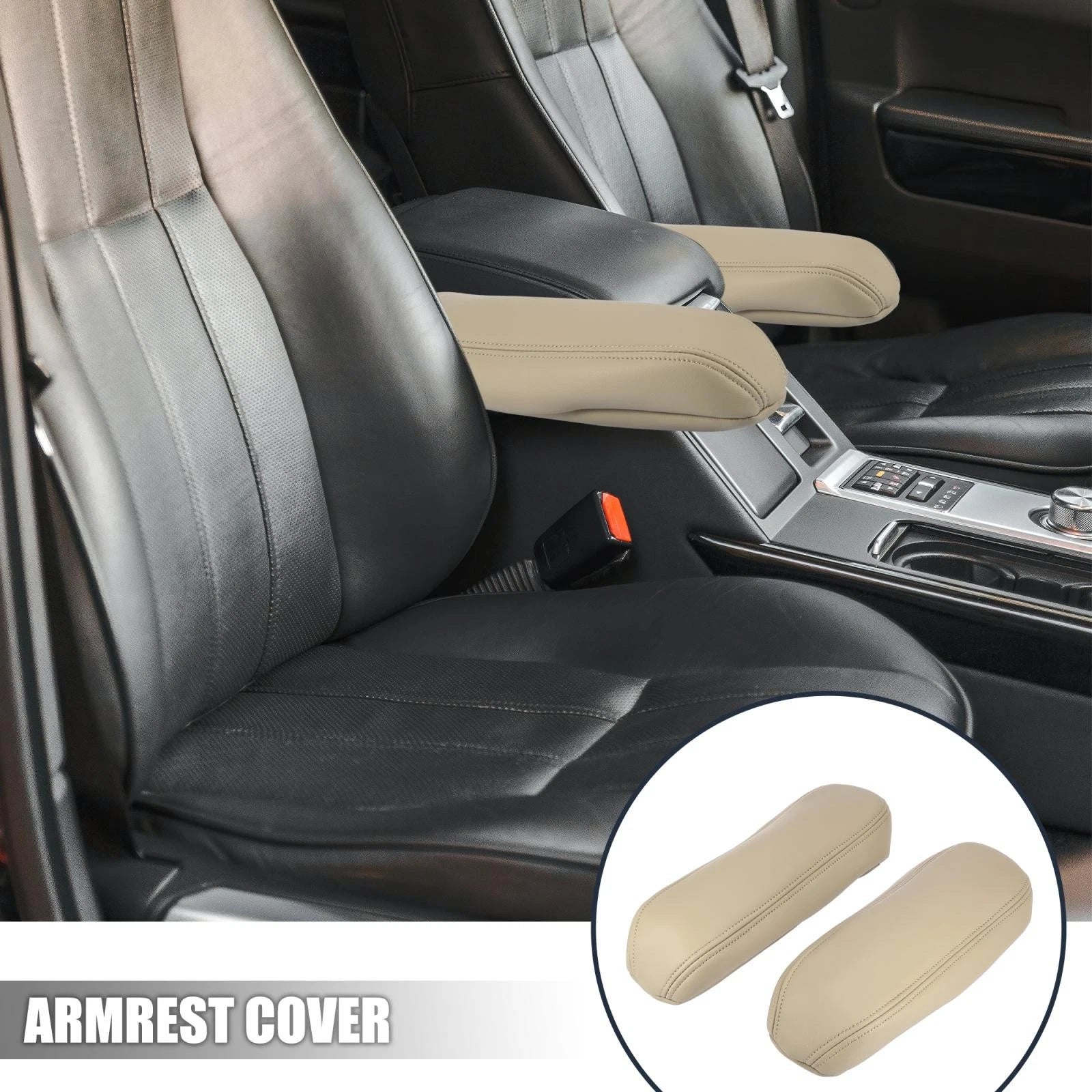 Pair Armrest Covers for Ford F-350 (1999–2006) Beige
