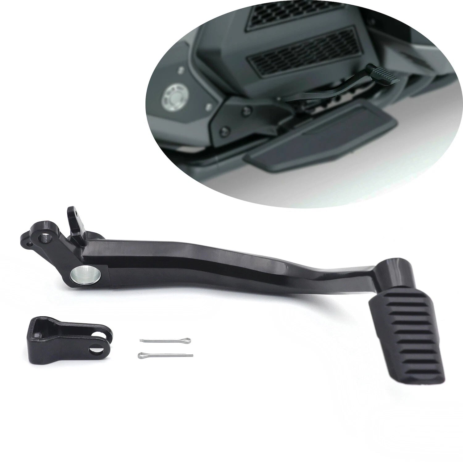 Black Omni Driver Brake Foot Control Lever for Honda Gold Wing GL1800 (2018–2021)