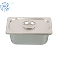 Set of 6 Stainless Steel Hotel Pans 1/3 6" Deep Non-Stick