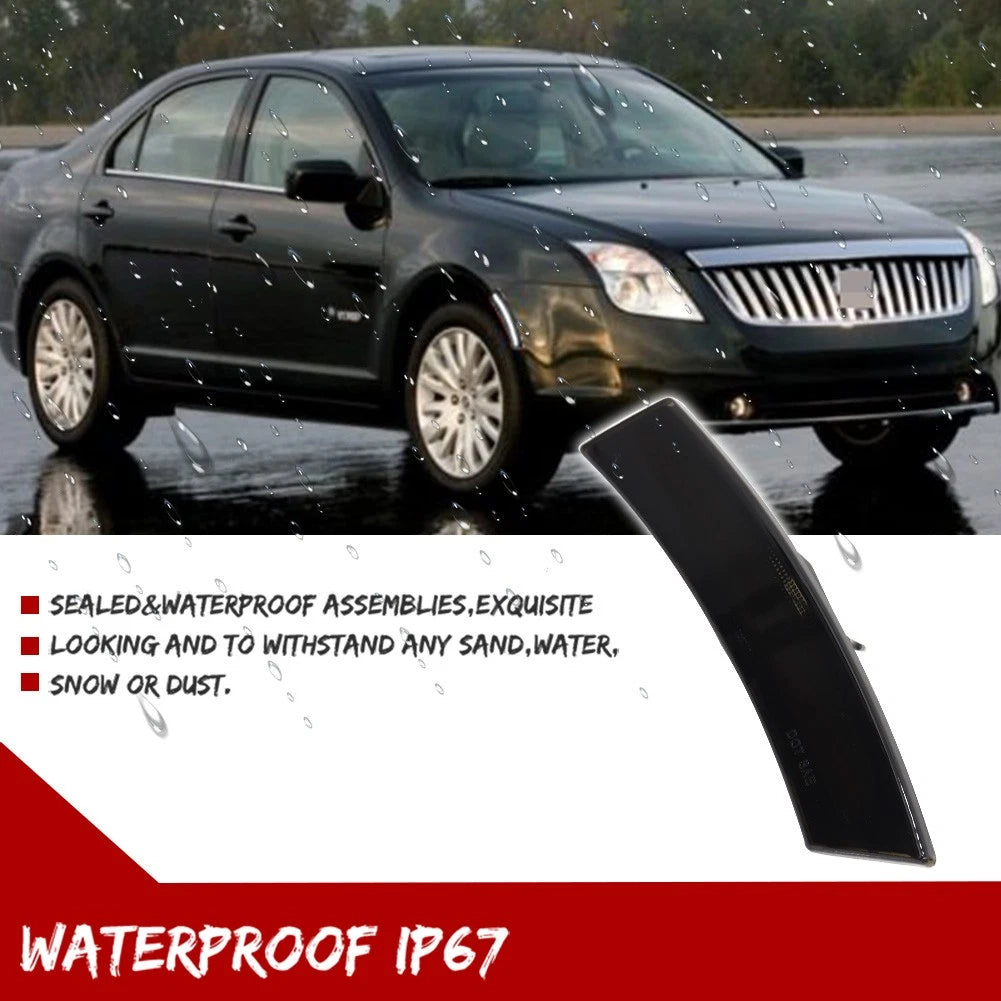 2X Smoked Front Bumper LED Side Markers for Mercury Milan (2010–2012)
