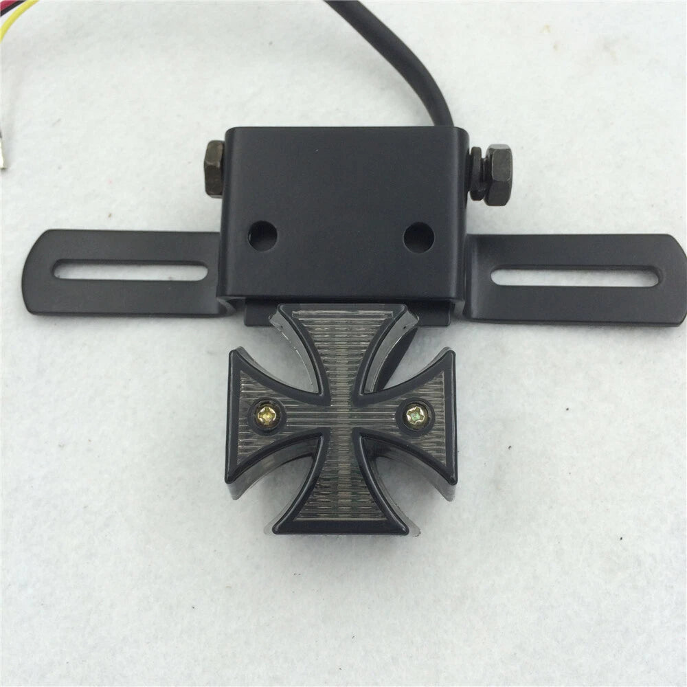 Maltese Cross Tail Light for Universal Motorcycle (Fits Most Models)