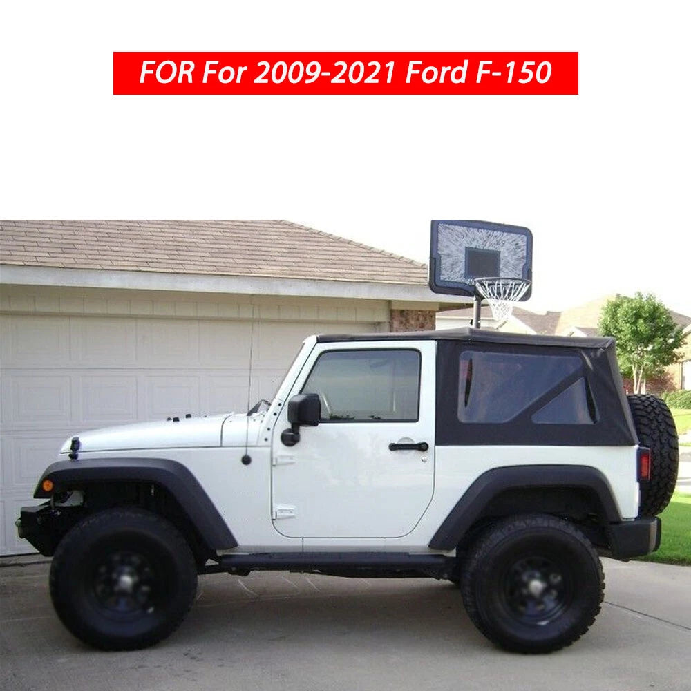 Tinted Soft Top Rear Windows for Jeep Wrangler (2007-2009) 2-Door