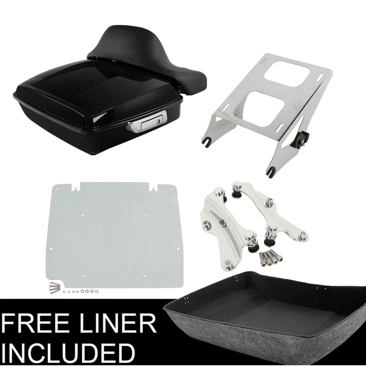 Trunk Pad Mount Rack Plate Docking Kit for Harley Touring Glide (2014–2026)