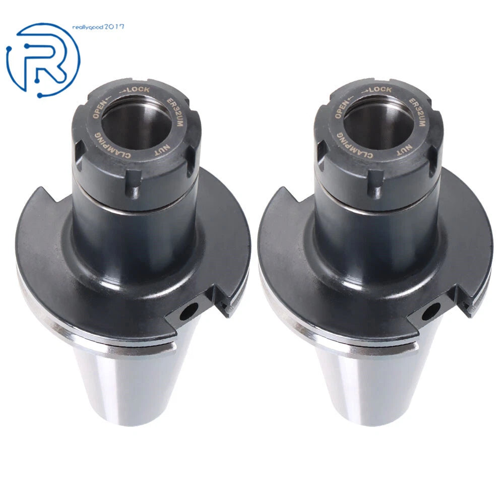 Set of 2 Collet Chucks for CNC Machines (4" Gage Length)