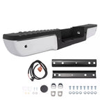 Chrome Rear Bumper Assembly for Ford F250 F350 F450 (2008–2016) w/ Sensor Holes