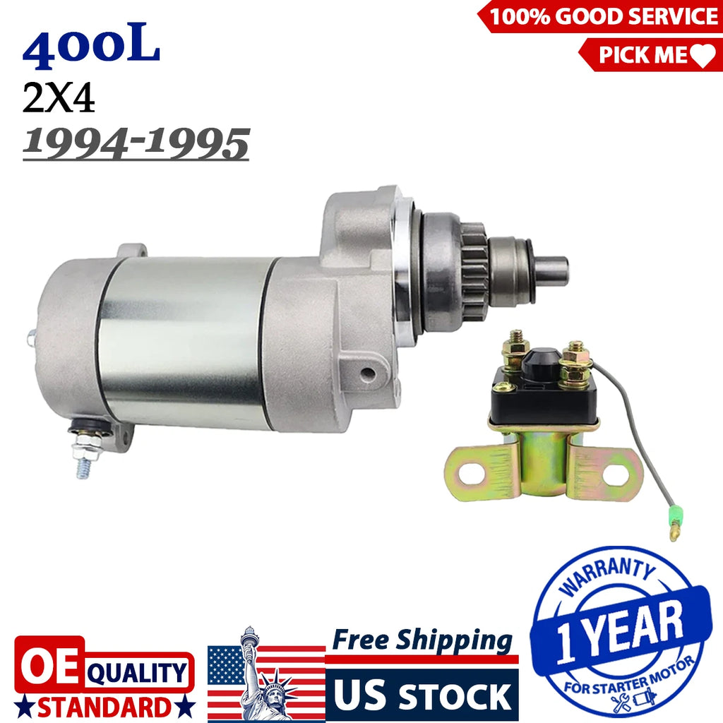Starter Motor for Polaris 400L 2x4 (1994–1995) W/Bendix & Relay