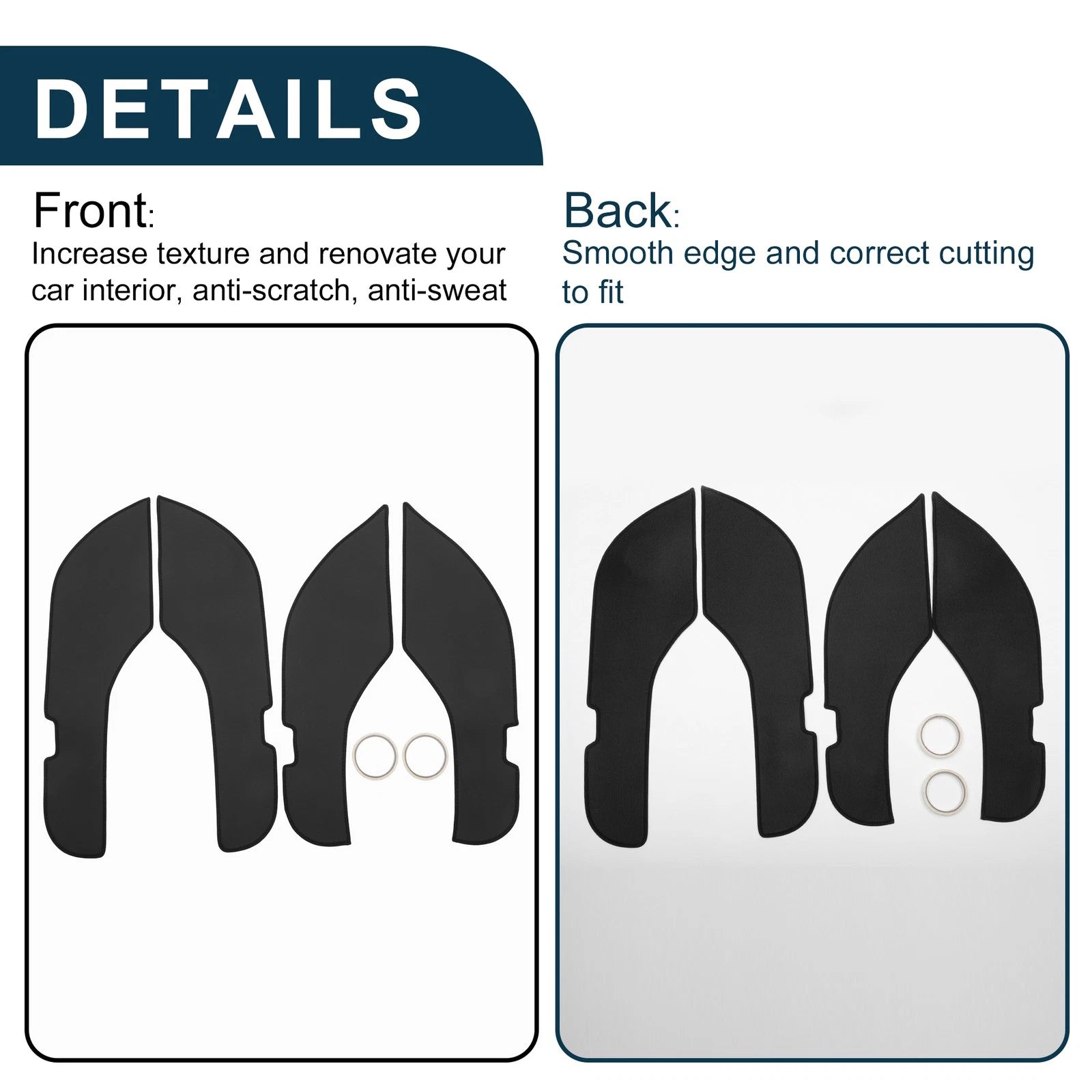 Set of 1 Car Door Leather Anti Kick Pad Sticker for Mercedes-Benz E Class (2021)