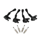 Set of 4 Ignition Coils + 4 Spark Plugs for Ford Fusion SE (2013–2020)