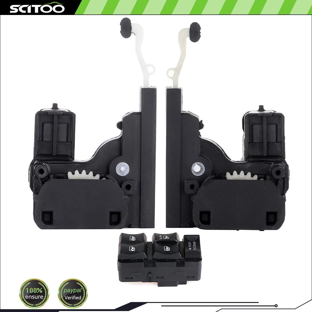 Set of 2 Door Lock Actuators w/ Window Switch for Chevrolet Impala (2000–2005)