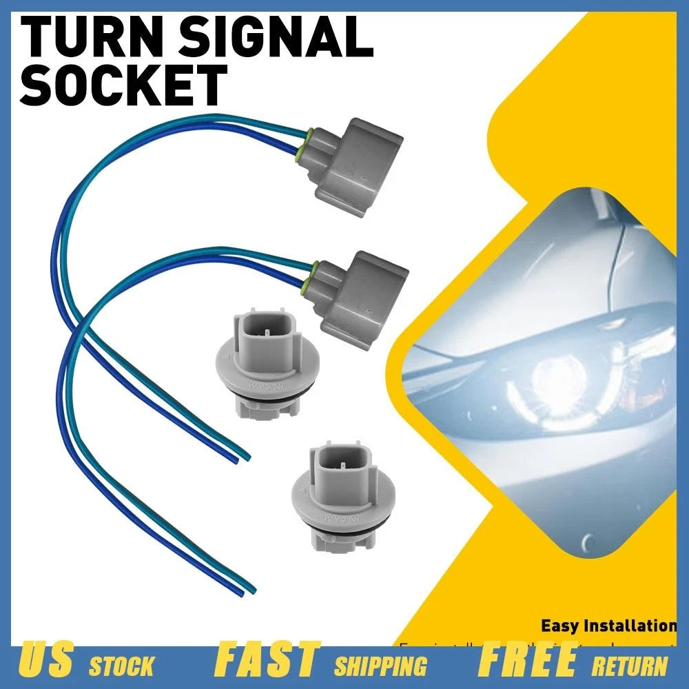 Set of 2 Turn Light Signal Plug Connector Harness No.90075-60028 for Toyota (EV)