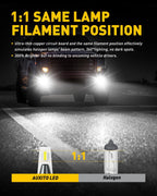 2X H11 H8 H16 Fog Light LED Bulb Conversion Kit for Cars
